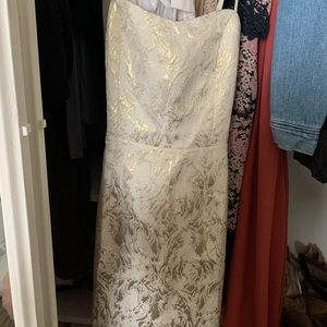 cream/gold woven forever 21 dress